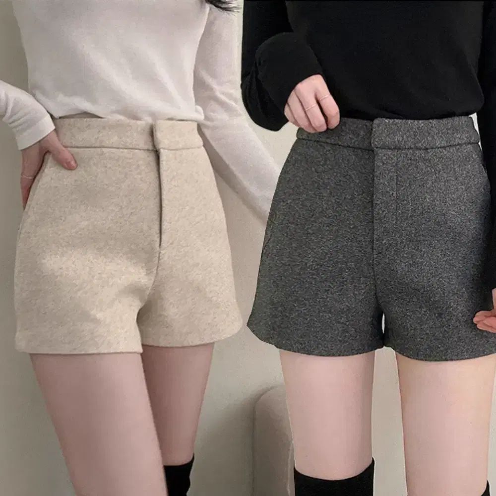 冬 清純系 セクシー ウール ハーフパンツ ハイウエスト スリムフィット デート ゲスト 結婚式 デイリーウェア