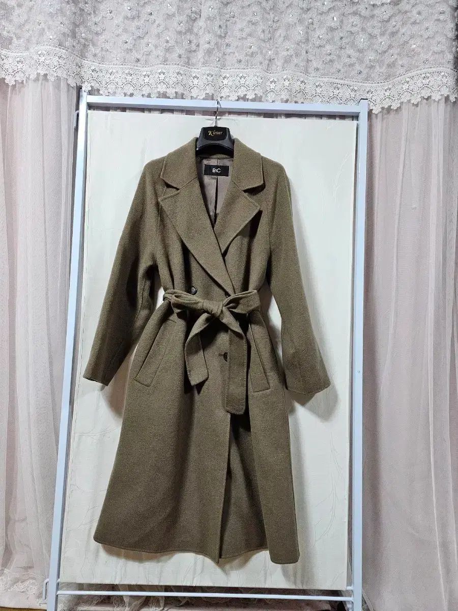 Encカシミア ウールハンドメイドロングコート(66)
