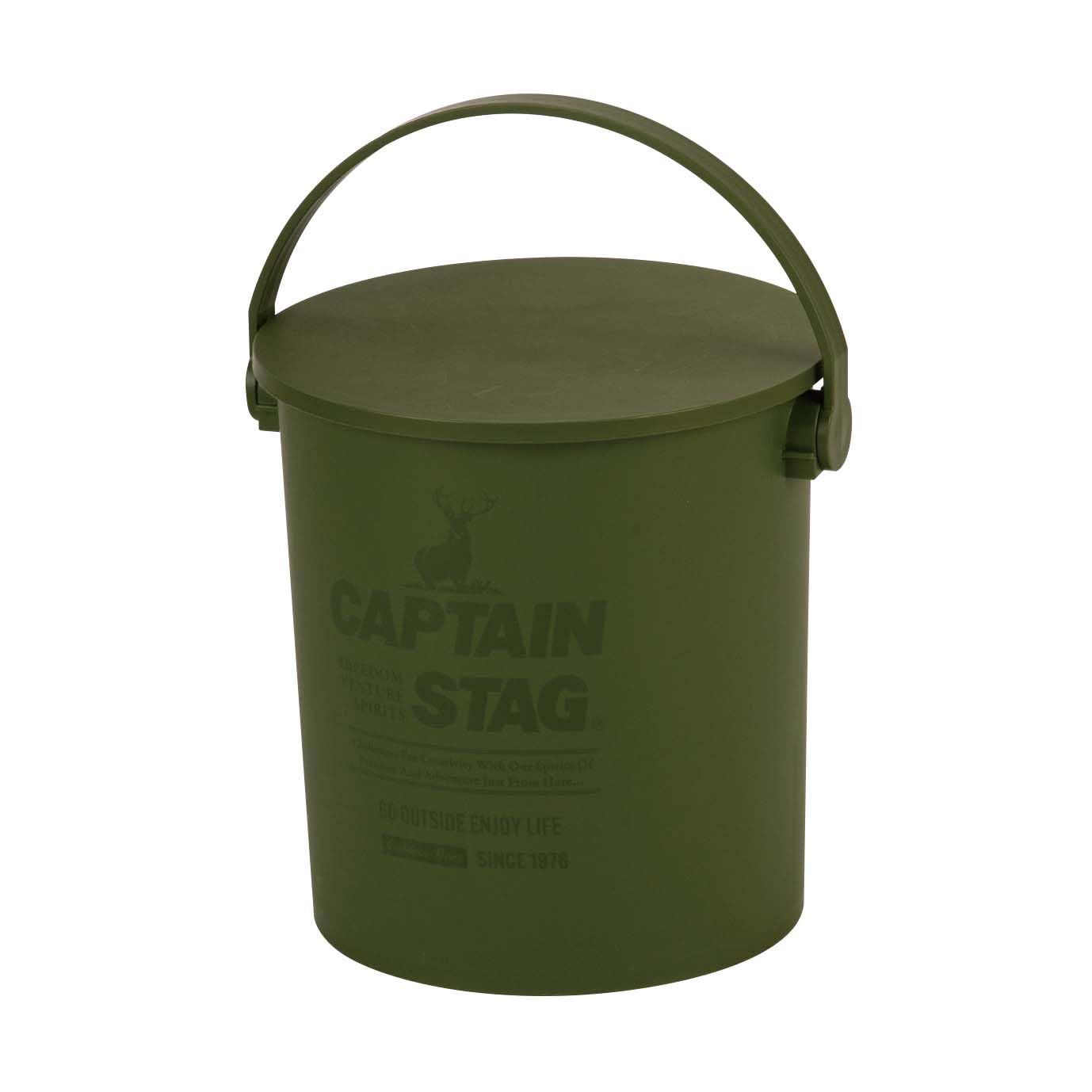 キャプテンスタッグ(CAPTAIN STAG) アウトドア CS 座れるバケツ 15L オリーブ 日本製 UM-1616