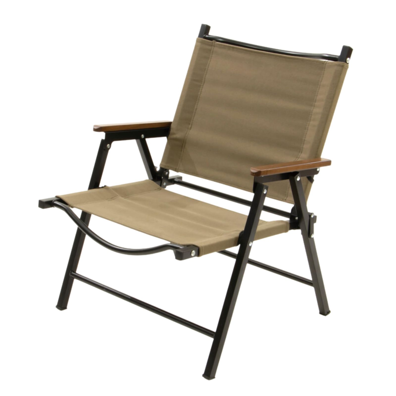 武田コーポレーション アウトドア チェア ローチェア オリーブ 54.4×62.8×71.5cm ウッドローチェア LCU23-53OV