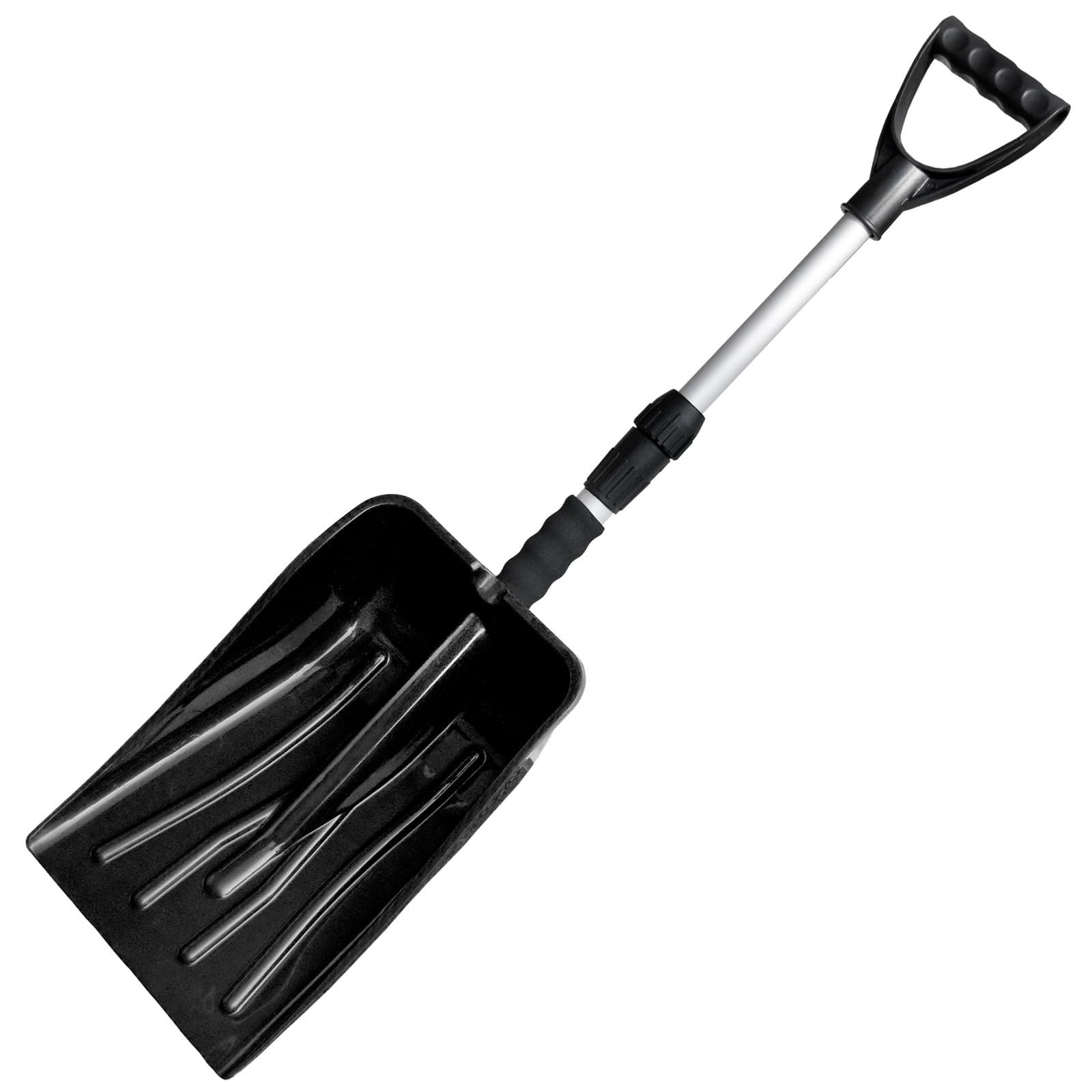 ガーデンガーデン 伸縮式 軽量スノーショベル(雪かきスコップ) ブラック 1本 長さ88-71cm SVL88-BLK