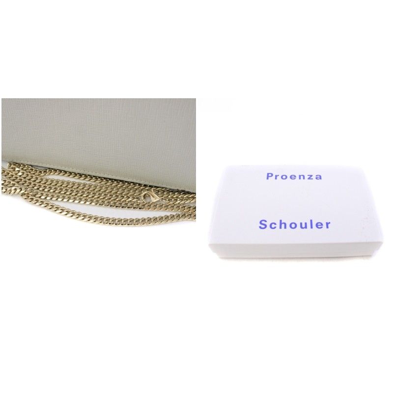 プロエンザスクーラー チェーンウォレット ショルダーバッグ レザー グレー プロエンザスクーラー PROENZA SCHOULER チェーンウォレット