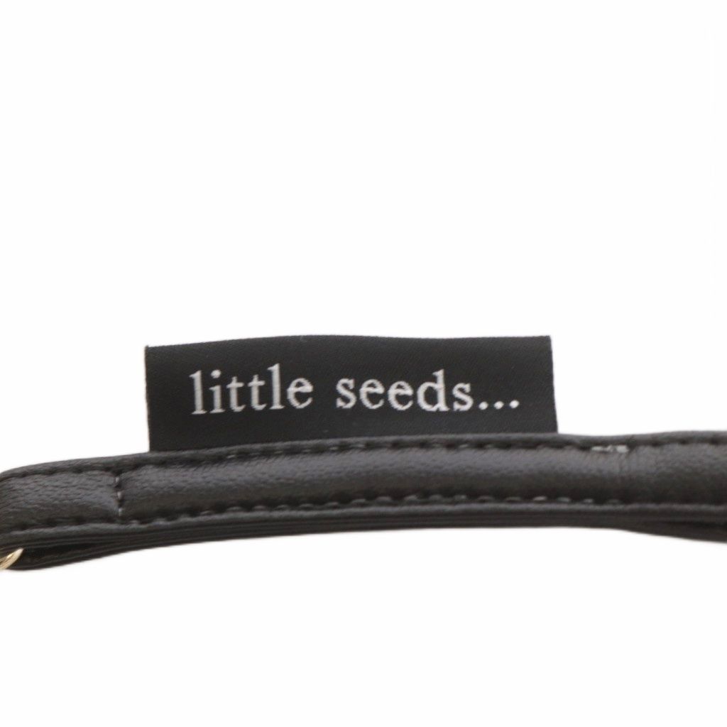 リトルシーズ ショルダーバッグ フリンジ 刺繍 ベージュ 黒 リトルシーズ little seeds… ショルダーバッグ フリンジ 刺繍 ベージュ