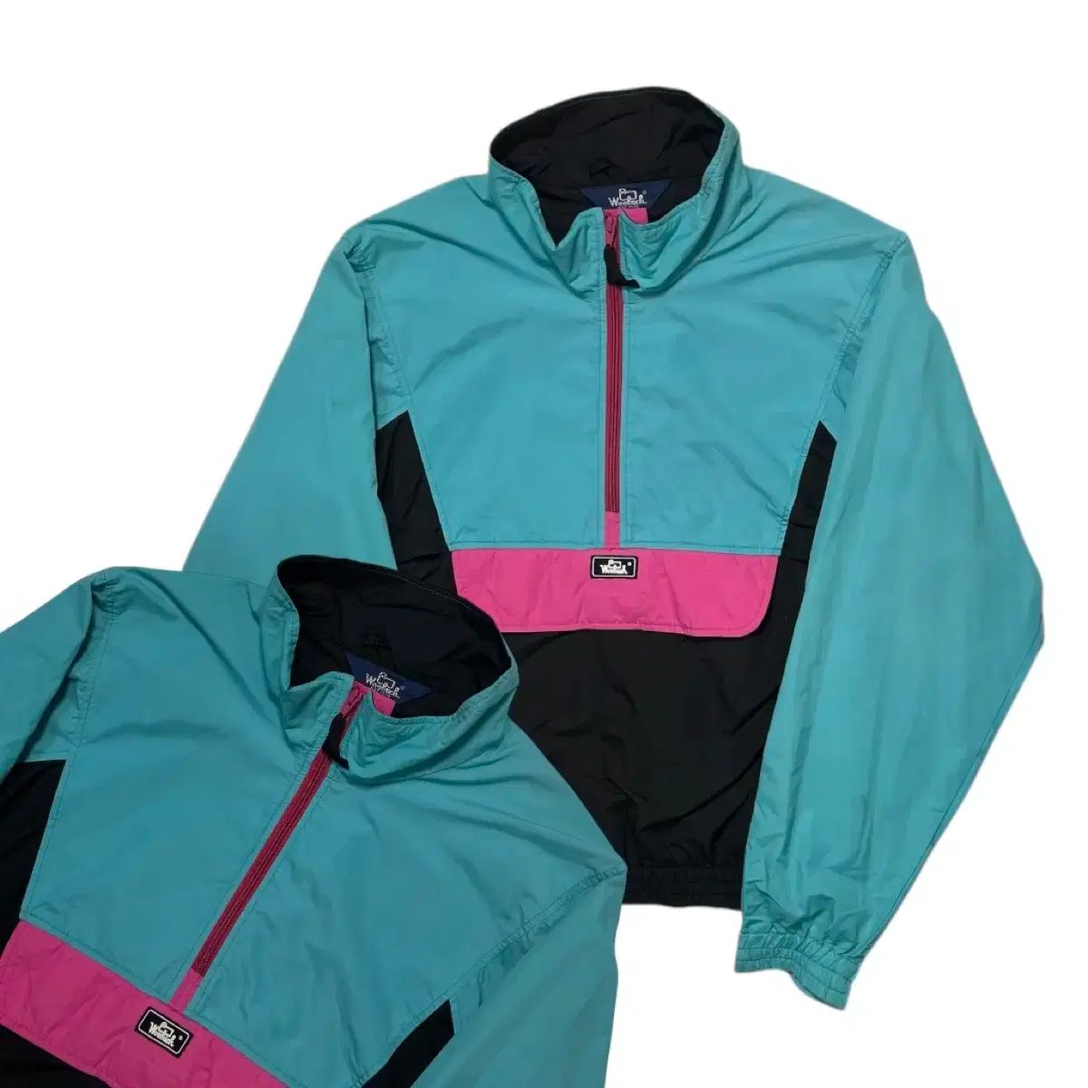 WOOLRICH woolnich バイカラー Anorak（アノラック） クロップド ウィンドブレーカー M