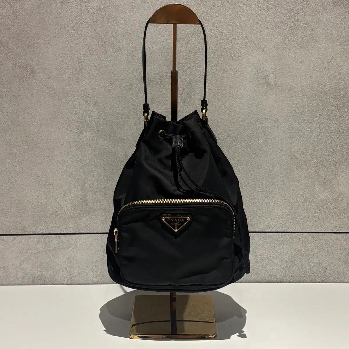 OS PRADA プラダ 三角ロゴ ナイロン バケットバッグ