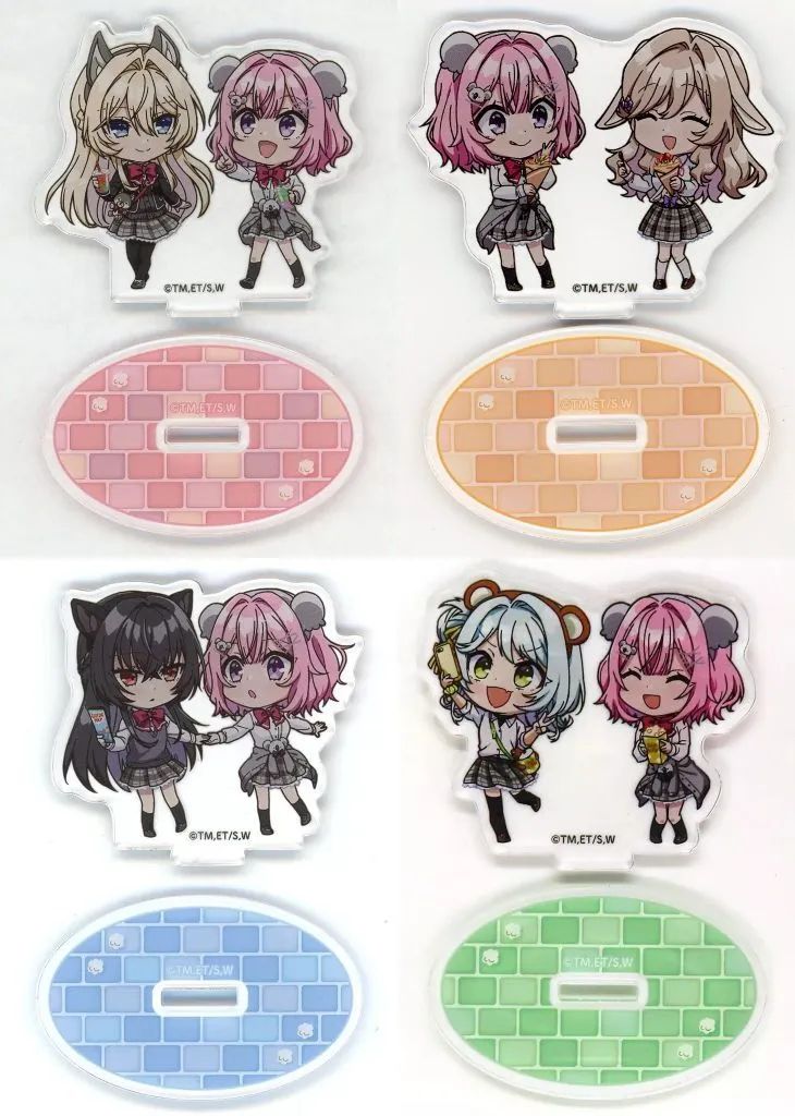 【中古】アクリルスタンド・アクリルパネル 全4種セット ミニキャラペアアクリルスタンド 「くじ引き堂 わたしが恋人になれるわけないじゃん、ムリムリ!(※ムリじゃなかった!?) くじ」 B賞