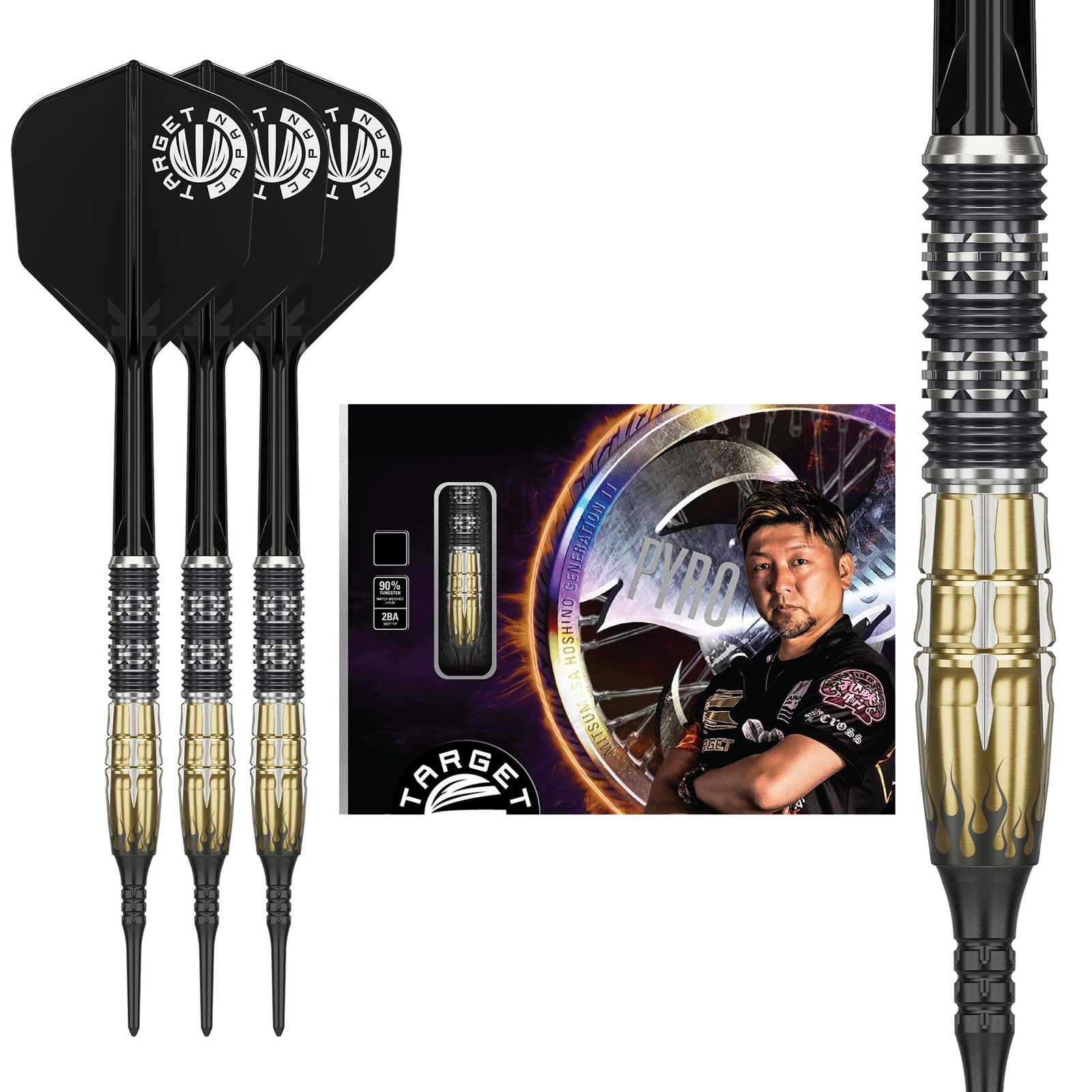 TARGET PYRO 星野光正モデル 2BA トルピード タングステン ダーツ PYRO