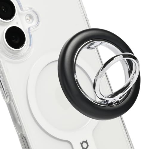 iFace MagSynq Ring Holder スマホリング MagSafe対応 (ローテートタイプ/ブラック)【 マグセーフ マグネット式 リング 360度回転 角度調整可能 スリム スマホスタンド機能 落下防止 iphone アイフェ e828f279