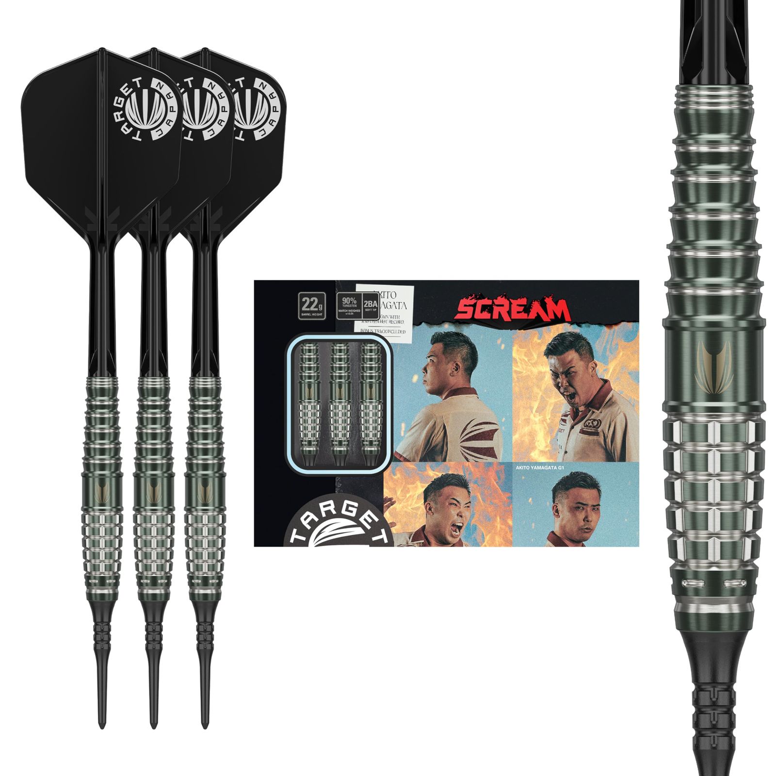 TARGET（ターゲット）PRIME SERIES SCREAM 90% 19G SOFT TIP（スクリーム ソフトティップダーツ）