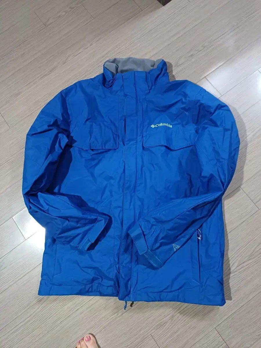 Columbia ブルー ウィンドブレーカー ジャケット 100