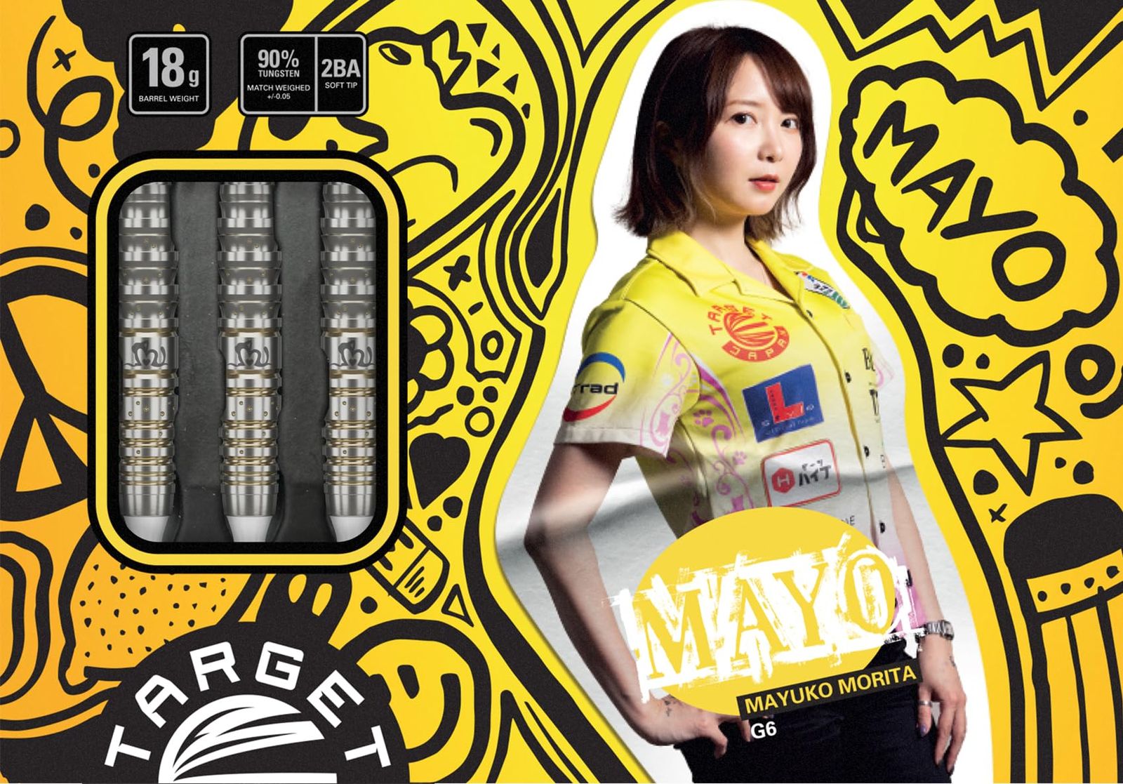 TARGET（ターゲット）PRIME SERIES MAYO G6 90% 18G SOFT TIP （マヨ G6 ソフトチップダーツ）