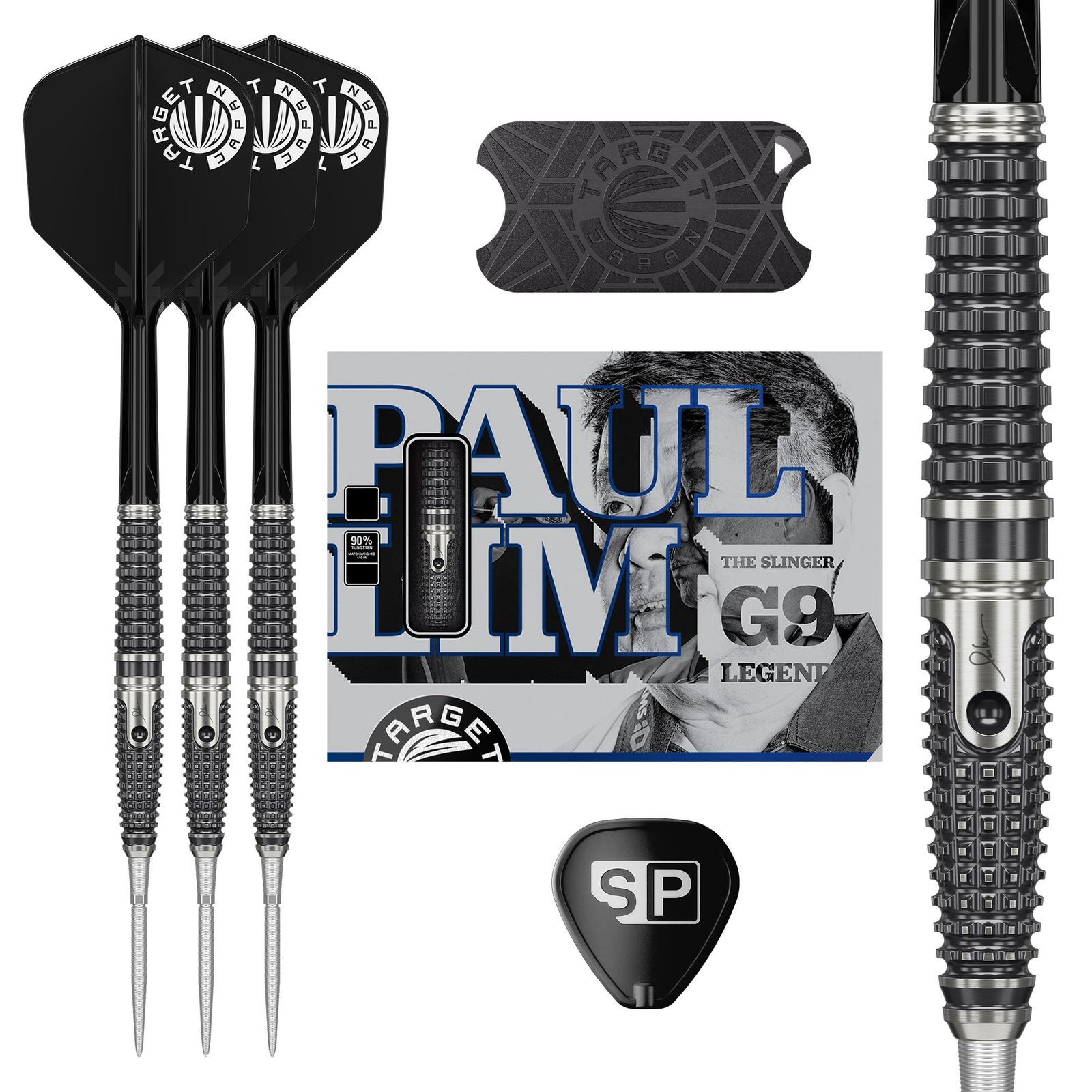 Target Japan(ターゲットジャパン)THE LEGEND GEN9 PAUL LIM（ポール・リム選手）90% タングステン スティールチップダーツセット 22g K-Flex No.6 シェイプ Flights and Shafts SWISS S