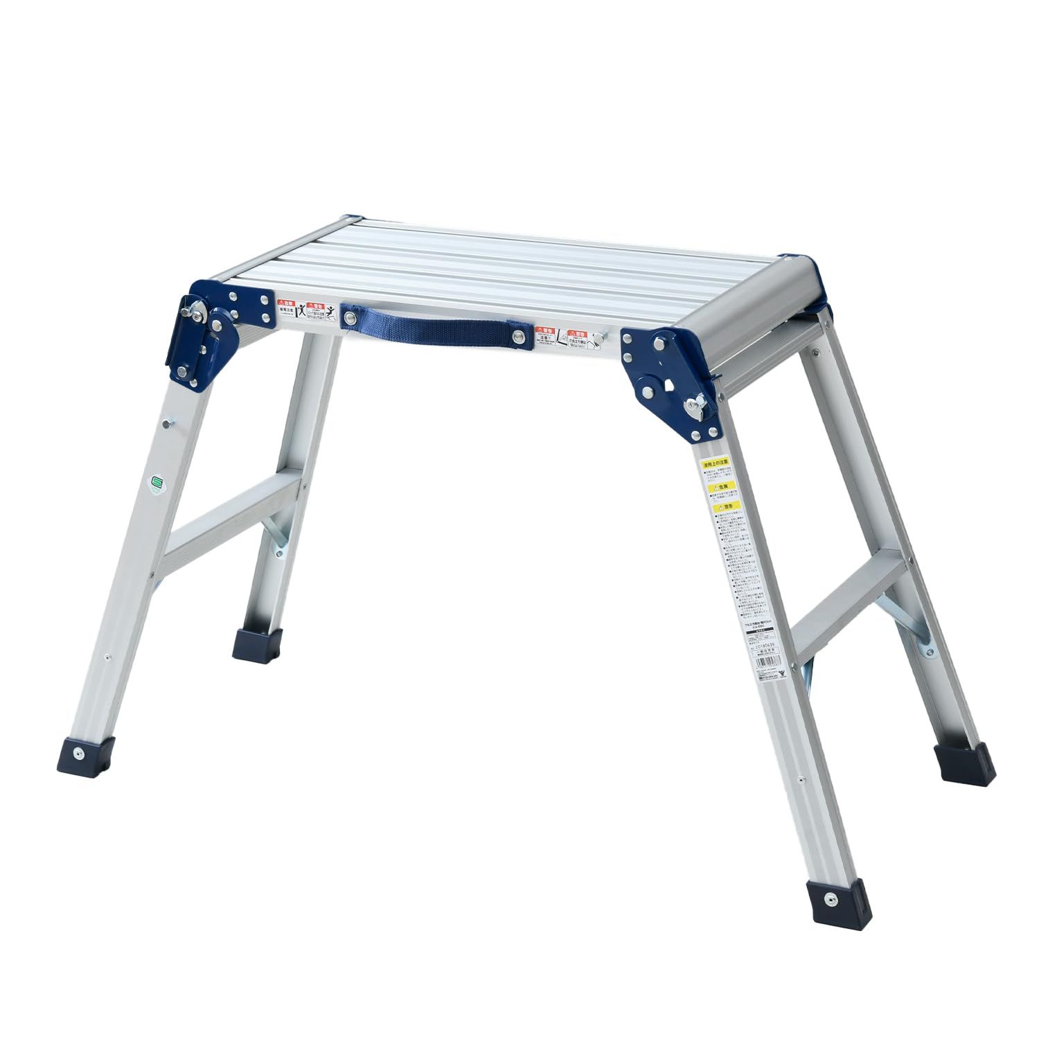 山善(YAMAZEN) 踏み台 脚立 洗車台 (高さ60cm/天板幅60cm×奥行30cm) ワンタッチロック機能 天板幅広タイプ 折り畳み 洗車 アルミ 足場台 軽量 2段 KA-E60/ ac874138
