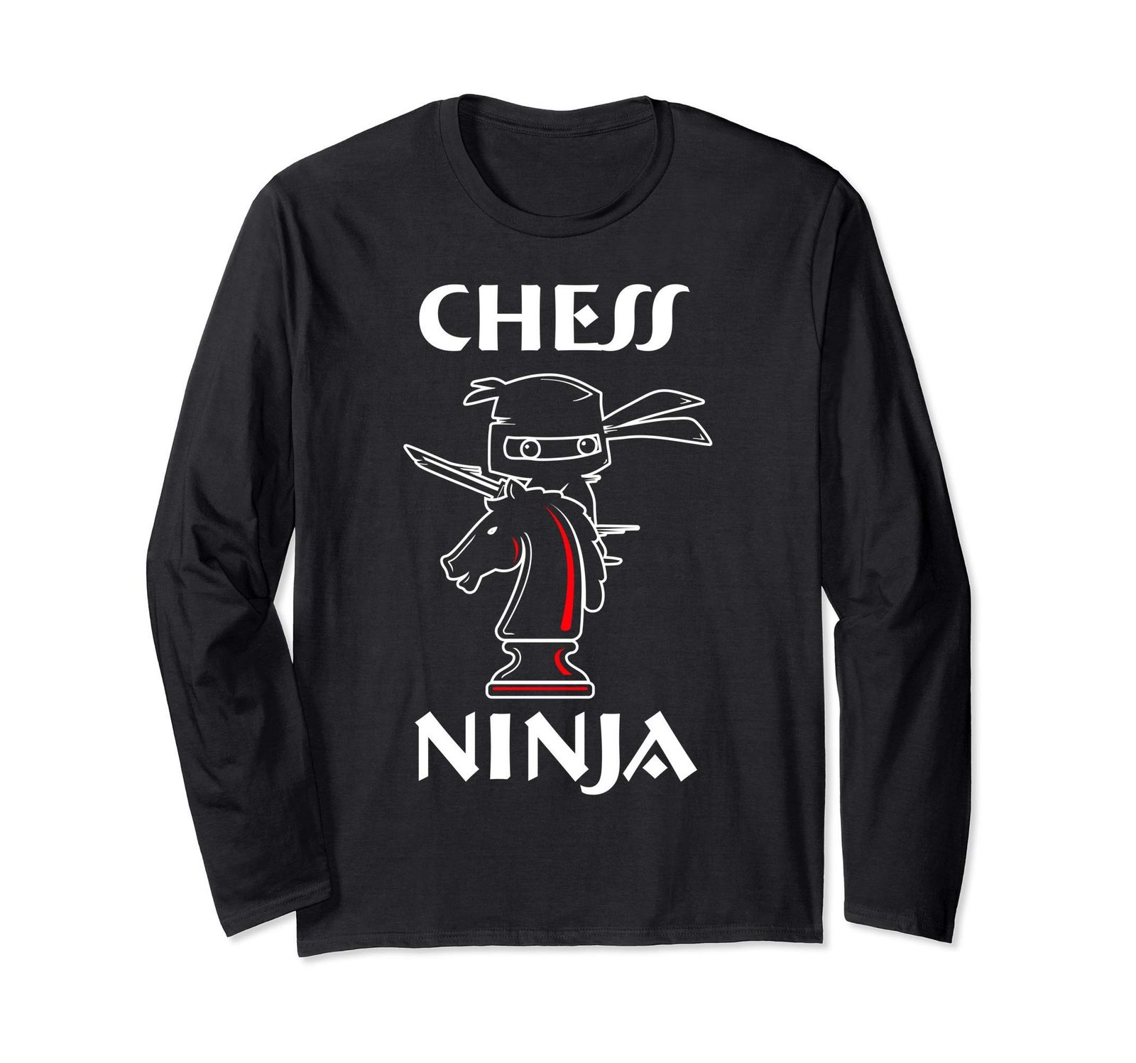 チェス忍者面白い武術とボードゲーム愛好家のギフト 長袖Tシャツ