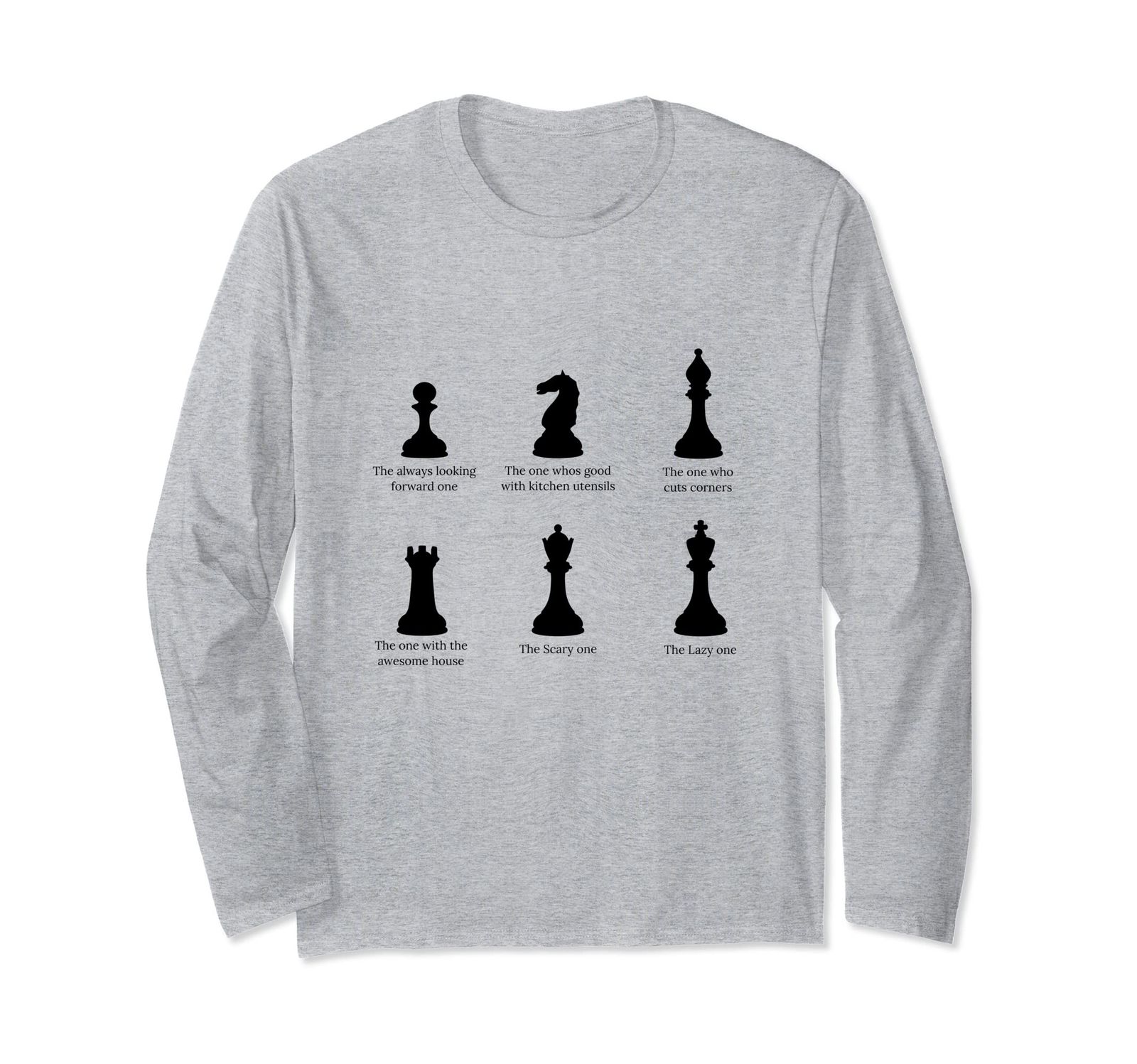Chess Pieces Shirt Chess Gifts for Men Women Chess Joke Tee 長袖Tシャツ