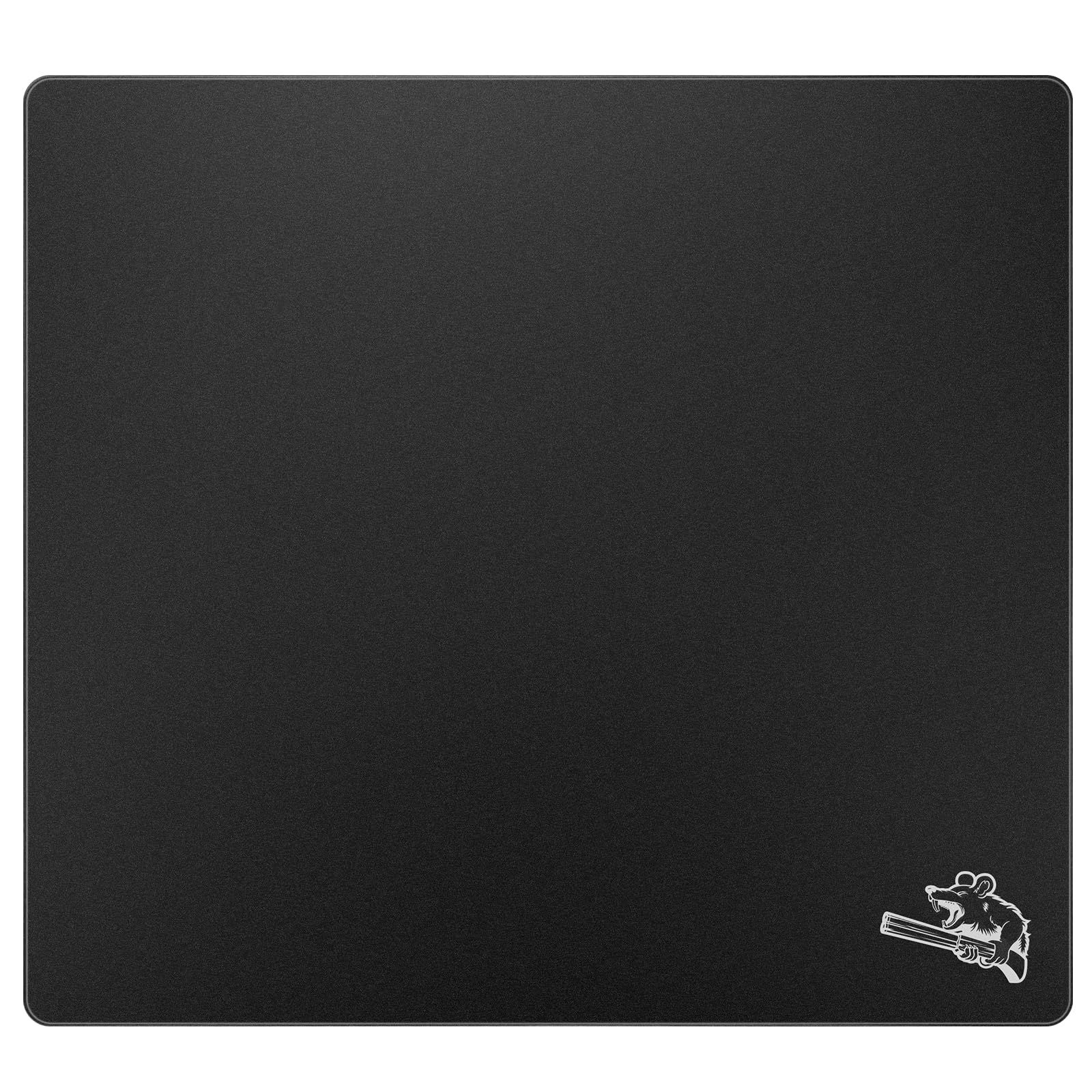 SIROOLAC グラスゲーミングマウスパッド 400mm×500mm FPSゲーム 特殊強化ガラス 耐久性に優れ 厚さ3mm 正確かつ迅速に対戦相手を狙い撃つことができます (400mm×500mm, ブラック)