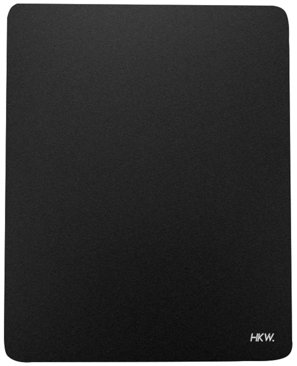 ＨＫＷ.ガラスマウスパッド ゲーミングマウスパッド 滑り止め付き 250x200x4mm 黒 耐久性・静音設計・精度とスピード向上の特殊ガラス面、端は丸みを帯び、お手入れ簡単 (ブラック)