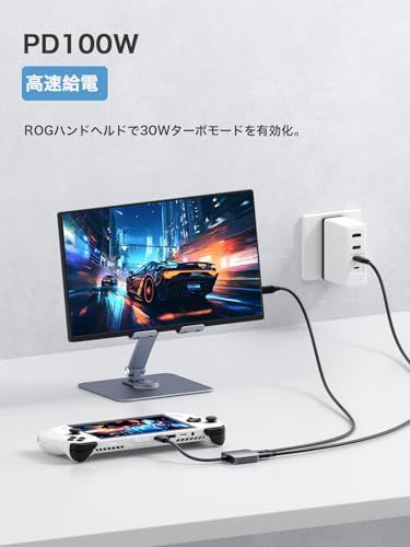 Hagibis ARグラス用USB-C変換アダプター 8K@60Hz・4K@144Hz対応 | 100W PD充電/XREAL・Viture・Rokid・iPhone・ROG Ally対応Y a42e2674｜詳細画像