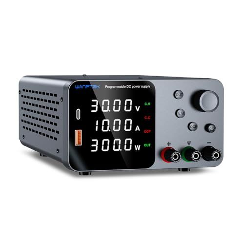 直流安定化電源30V 10A USB-A/Type-c急速充電インターフェース付き可変電源 高精度4桁LEDディスプレイ付き小型スイッチング電源 エンコーダ制御/出力ボタン、研究室、電子DIY用…Y c42e3378