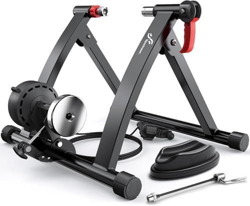 Sportneer 自転車ローラー台 固定ローラー 自転車トレーニング 固定式 6段階負荷調整 マグネット式 26?28インチに対応 サイクルトレーナー 自転車トレーナー 折りたたみ エクササイズ フィットネストレーナー 専用クイックレリーズ 505eb45d