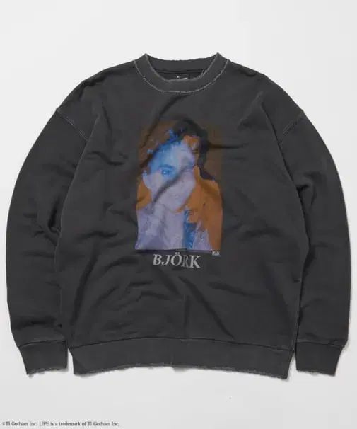 FREAK'S STORE(フリークスストア) x Life Bjork ダメージ スウェット トレーナー チャコール S