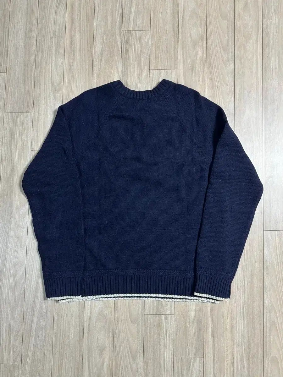 COVERNAT Cロゴ ニット ネイビー L