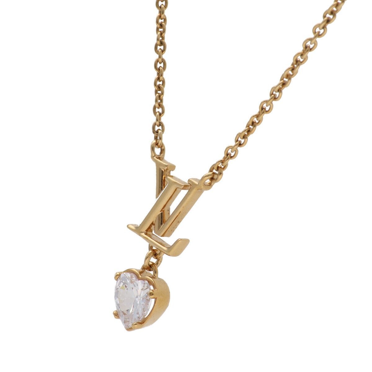 中古】 LOUIS VUITTON ルイヴィトン ネックレス LVアイコニック ハート 