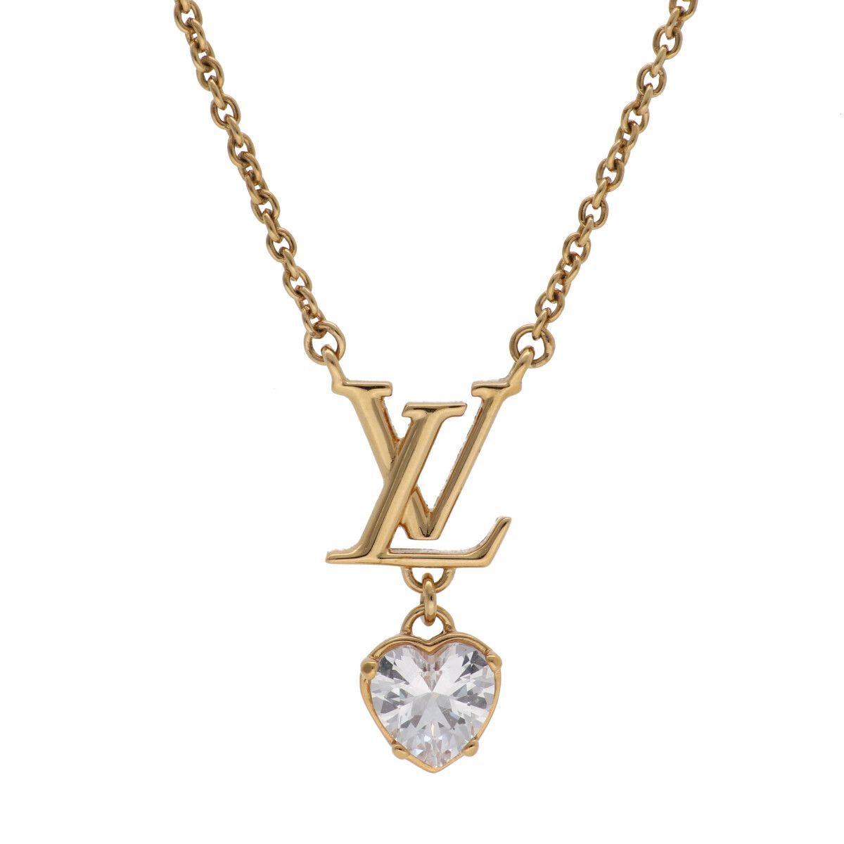 【中古品】ルイヴィトン ハート型ネックレス 中古】 LOUIS VUITTON ルイヴィトン ネックレス LVアイコニック ハート