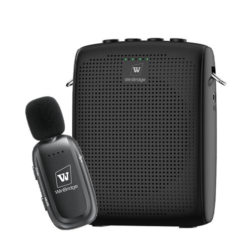 WWINBRIDGE ポータブルスピーカー付きマイク 15W ハンズフリー拡声器 小型 ハンズフリー イベント/運動会/講演/教師用/観光ガイドなどに最適 WB005(沖縄・離島の方発送不可）) f4ea2c17