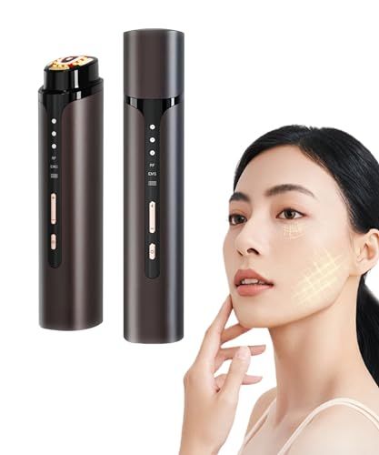 Ni Zmir 美顔器 高周波美顔器 多機能美顔器【最新平型電極ヘッド EMS微電流 RF温熱 超音波振動】1台多役 美容器 RF美顔器 イオン導入 LED ヘッドIPX7防水 3種類モード 3段階レベル 赤青色フォトLED 自宅用 目元ケア 15180c83