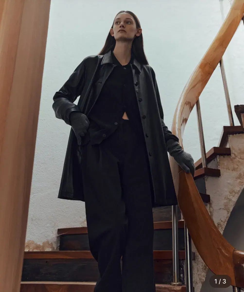 le17 VEGAN LEATHER HALF COAT 36サイズ