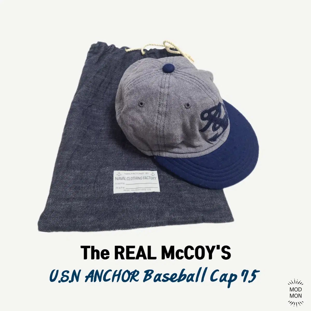 The REAL McCOY’S ザ・リアルマッコイズ Anchorロゴ ベースボールキャップ 7 5