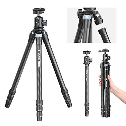 Ulanzi MT-60 三脚 カーボン三脚 カメラ三脚 一脚伸縮可変式 3Way雲台 4段階伸縮 トラベル三脚 中心軸付き ローアングル撮影 スマホ三脚 アルカスイス対応 収納袋付き 最大耐荷重10キロ ビデオ/一眼レフカメラ/望遠レンズ/ 71839f88