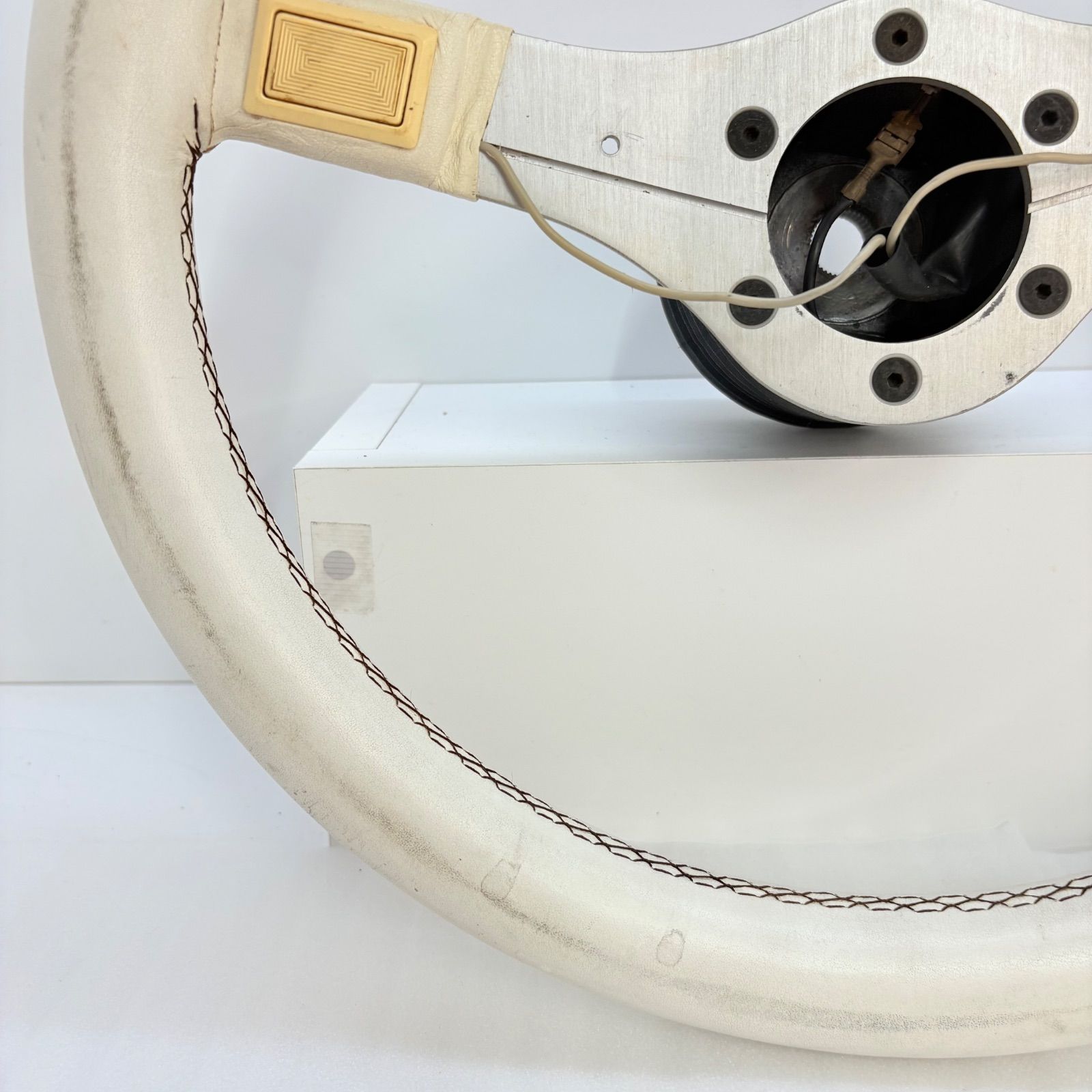 希少・当時物】イタルボランテ ステアリング 360mm 1985年製 ホワイト