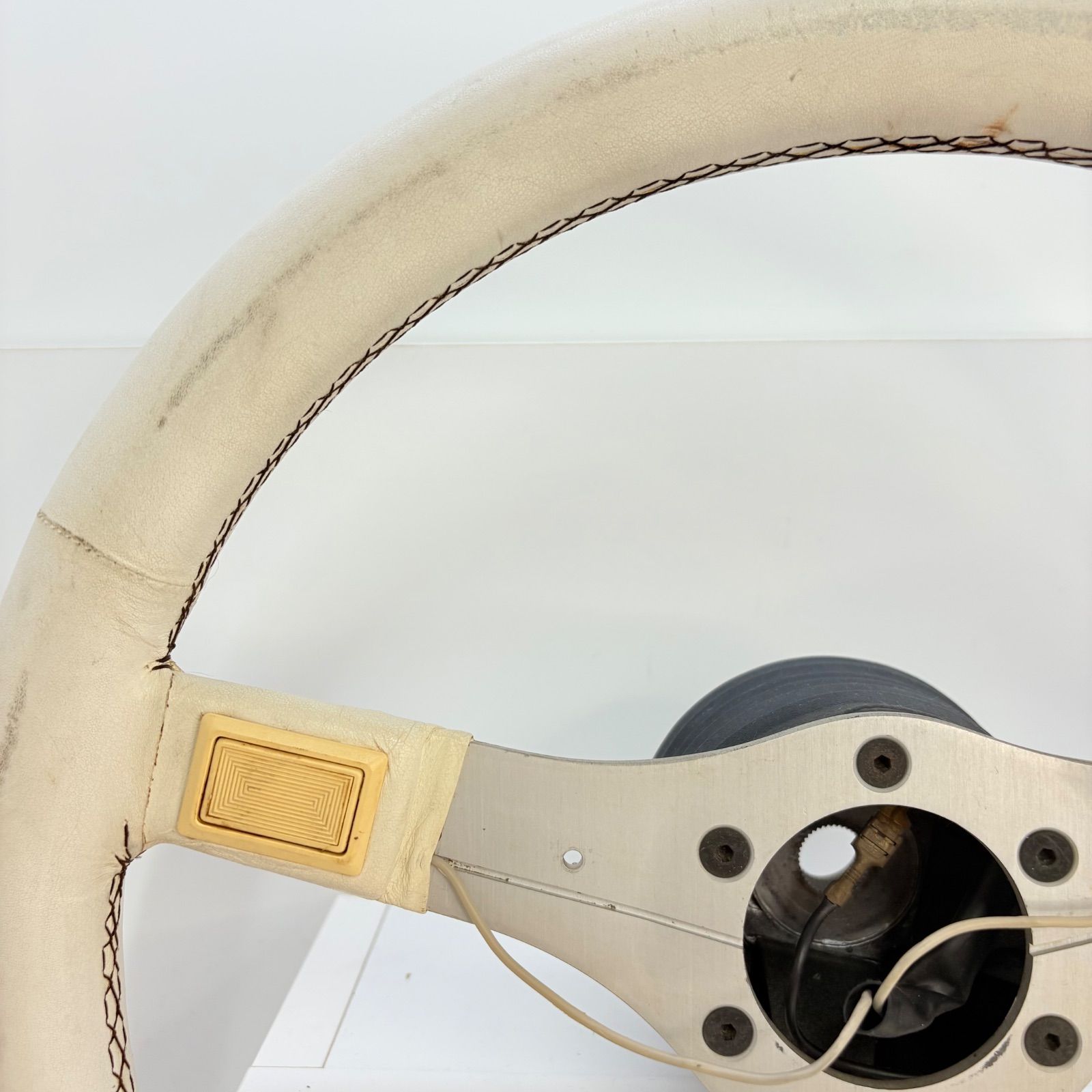 希少・当時物】イタルボランテ ステアリング 360mm 1985年製 ホワイト 