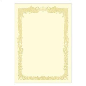 （まとめ） タカ印 OA賞状用紙 クリーム A4 ヨコ書用 10-1068 1冊（10枚） 〔×10セット〕