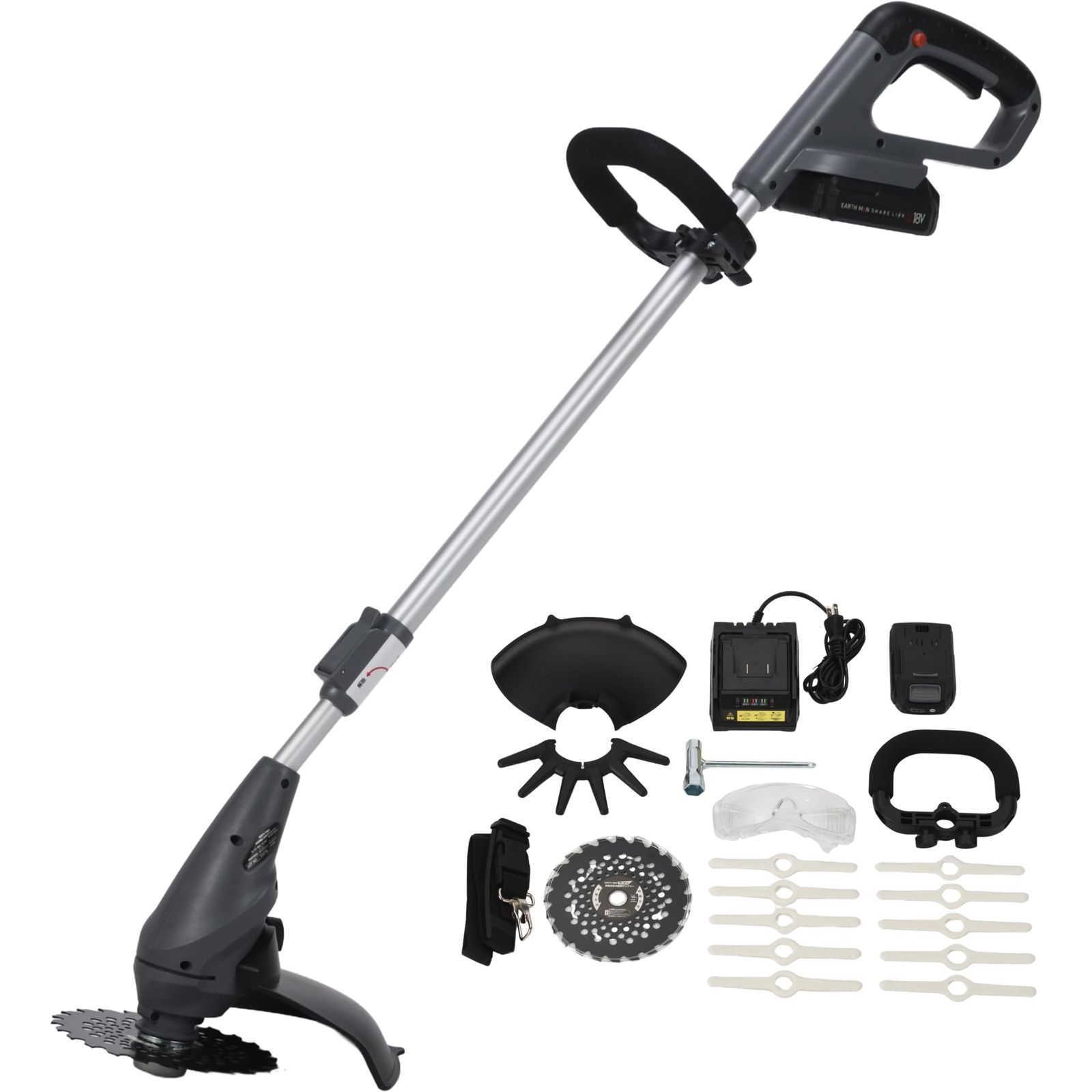 高儀 18V 充電式 2WAY グラストリマー SL-GGT160-AS EARTH MAN SHARE LINK 草刈り機 バッテリー・充電器付 バッテリー式 チップソー・樹脂ブレードの2WAYwb 05116062