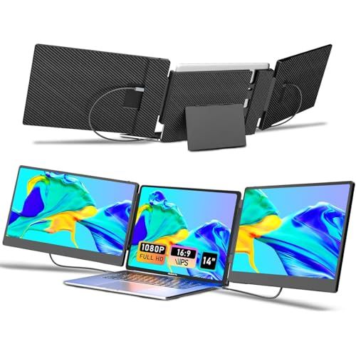 S3 14インチFHD IPS ポータブルモニター｜トリプルディスプレイ対応｜300ニット輝度・72% NTSC色域｜USB-C/HDMIプラグアンドプレイ｜Mac/Windows/Switch互換｜ビジネスプロフェッショナル・リモートワーカ 8646f4e3
