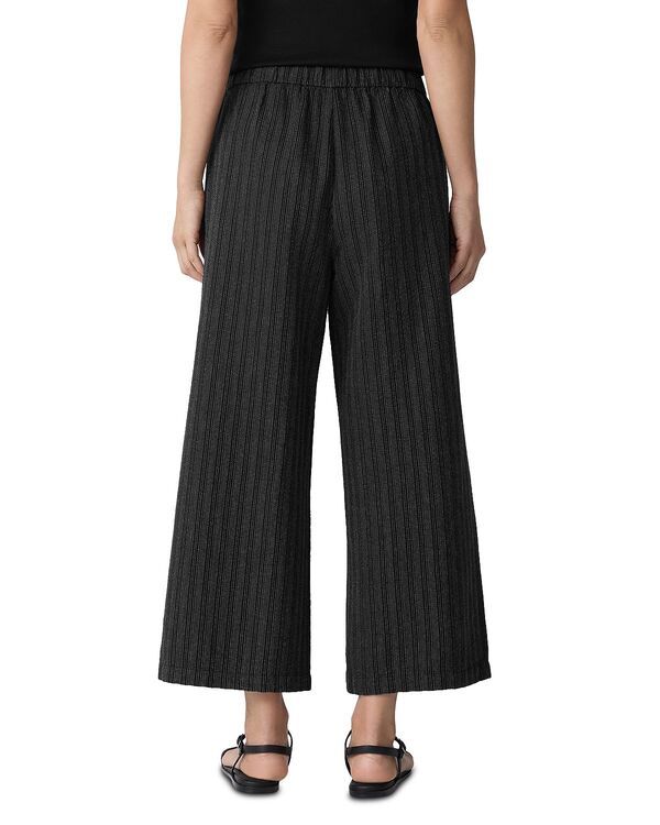 エイリーンフィッシャー レディース ボトムス カジュアルパンツ ワイドレッグ クロップド Eileen Fisher Wide Leg Cropped Pants Black ブラック