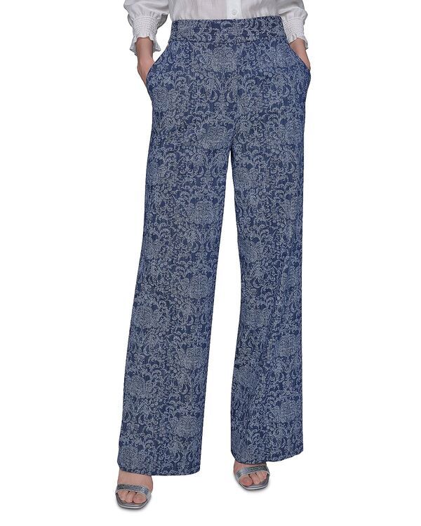 カール ラガーフェルド レディース ボトムス デニムパンツ ジーンズ KARLAGERFELD PARIS Jacquard Motif High Rise Jeans in Medium Blue ブルー