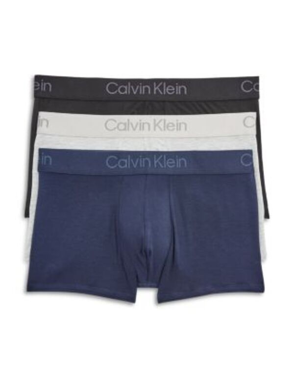 カルバンクライン メンズ アンダーウェア ボクサーパンツ Calvin Klein Ultra Soft Modal Trunks Pack of 3 Black White Blue ホワイト
