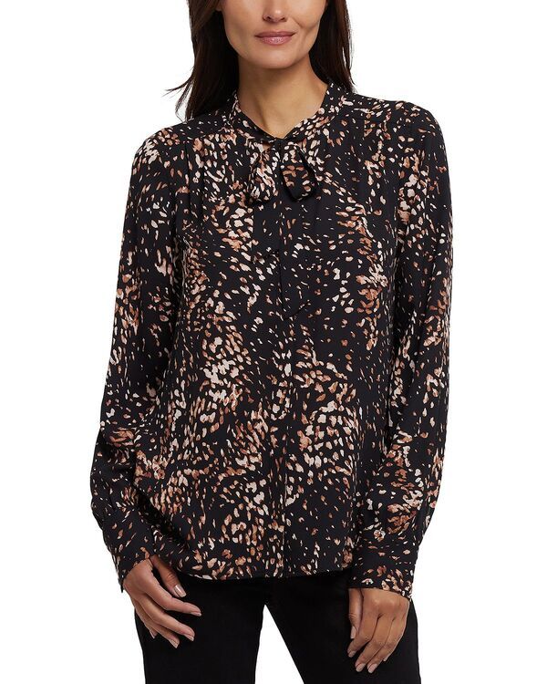 エヌワイディージェイ レディース トップス シャツ プリント ブラウス NYDJ Printed Tie Neck Blouse Le Montclair