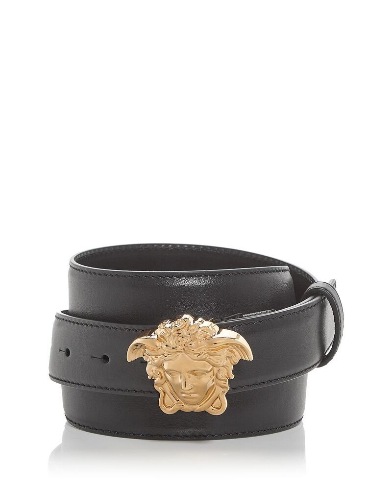 ヴェルサーチ メンズ アクセサリー ベルト レザー Versace Mens Medusa Leather Belt Black ブラック 75,240円