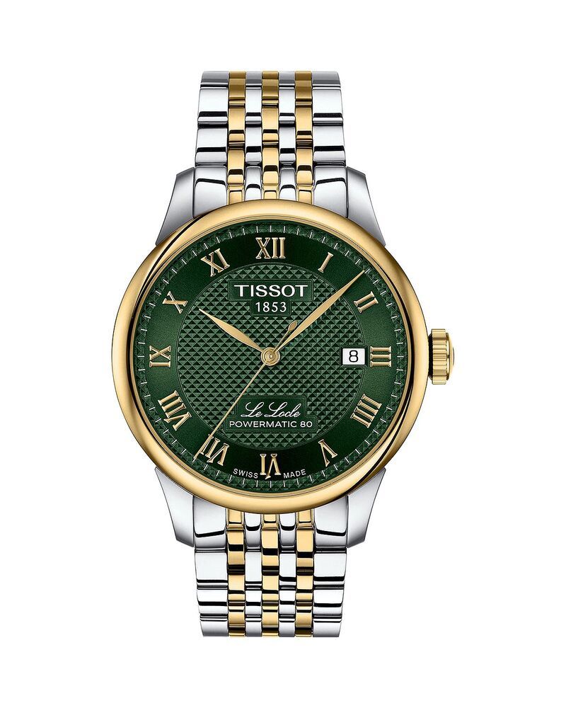 ティソット レディース アクセサリー 腕時計 Tissot Le Locle Watch 393mm GreenTwoTone グリーン