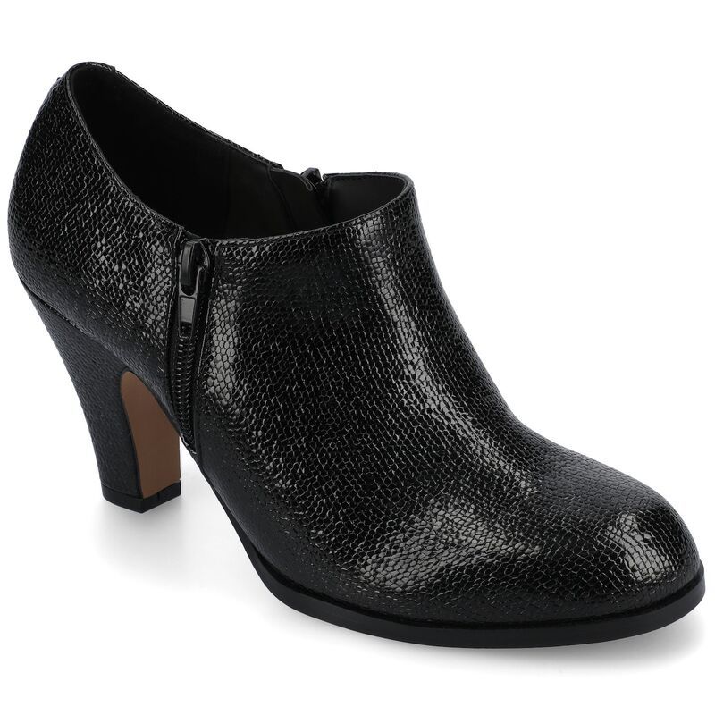 ジャーニー レディース シューズ ブーツ・レインブーツ アンクル Journee Sanzi Womens Ankle Boots Lizard Black ブラック
