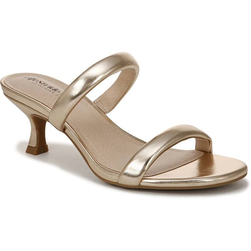 ライフストライド レディース シューズ サンダル ヒール Womens LifeStride Nalani Womenstrappy Heels Gold Faux Leather ゴールド