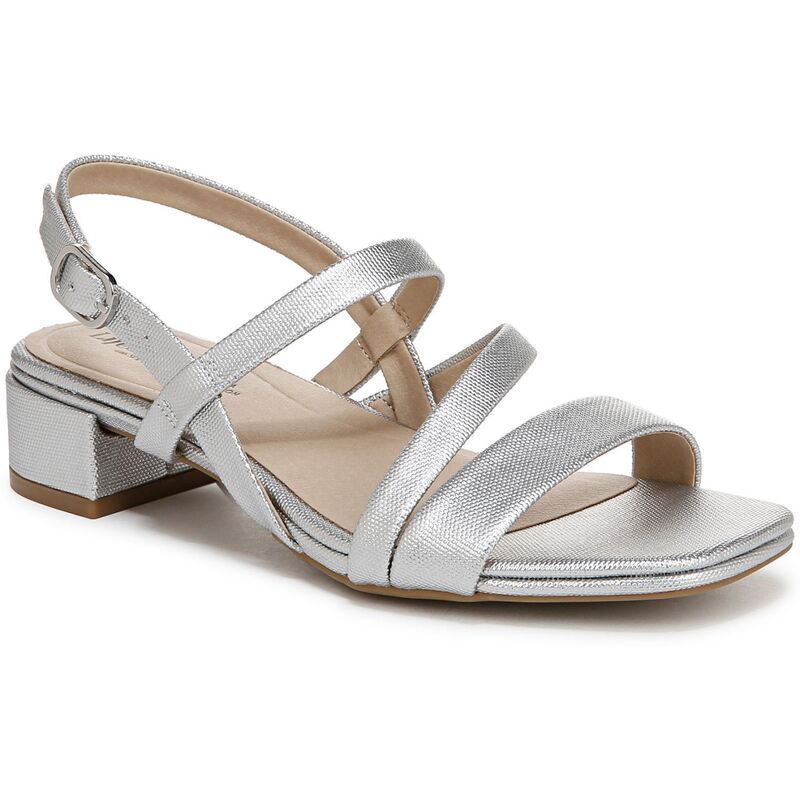 ライフストライド レディース シューズ パンプス サンダル LifeStride Janet Womenslingback Dressandalsilver Faux Leather シルバー