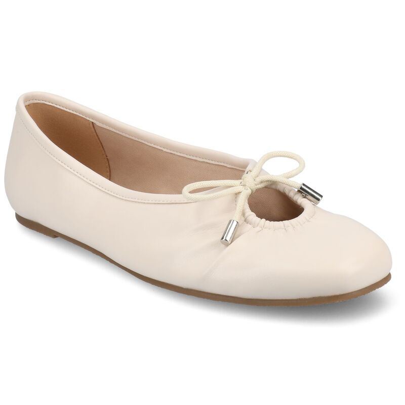 ジュルネ コレクション レディース シューズ サンダル Journee Collection Callee Medium and Wide Width Womens Ballet Bow SlipOn Dress Flats Bone
