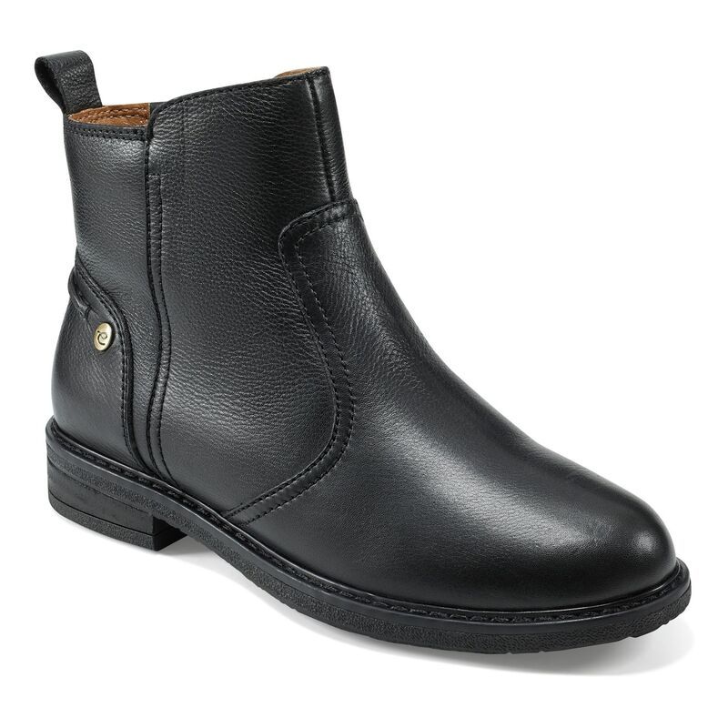 イージースピリット レディース シューズ ブーツ・レインブーツ アンクル レザー Easy Spirit Juna Womens Leather Ankle Boots Black Leather ブラック