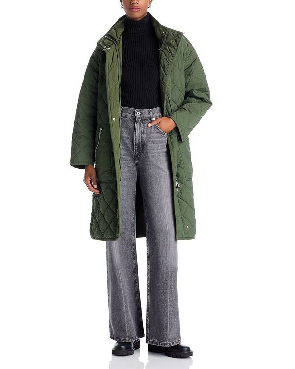 ベルナルド レディース アウター コート キルティング Bernardo Quilted Woven Coat Olive オリーブ